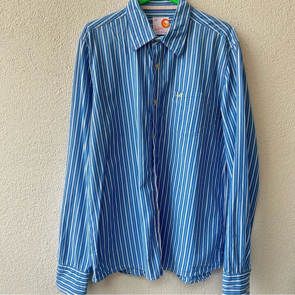 Blue Striped Men's Shirt - Picture 1 of 4